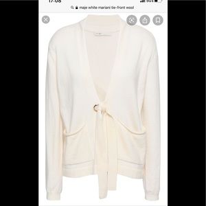 Maje Mariani tie-front wool cardigan
